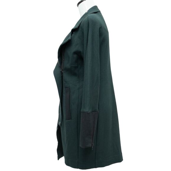 CAbi Forest Green Asymmetrical Renaissance Jacket Coat Size XS - Picture 3 of 11
